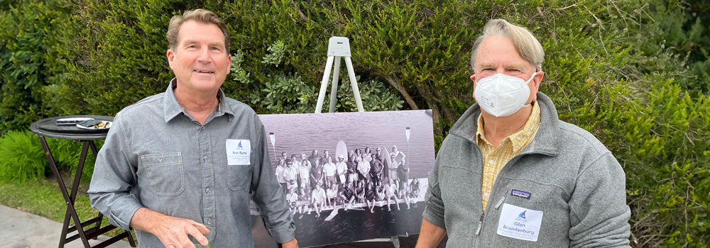 50th anniversary celebration with old photo from MBAC opening in the background